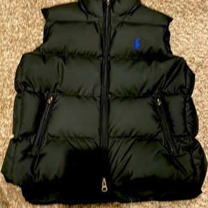 Ralph Lauren Polo Juniors Black Zipper Vest size small